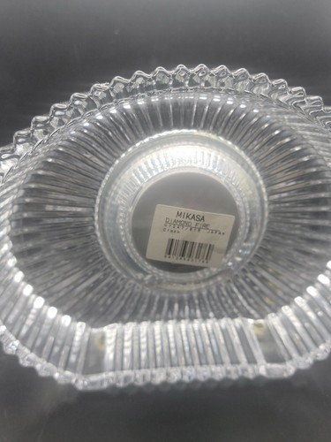 MIKASA Diamond Fire Mantle Clock~Quartz~Glass~ Oval~WY247/815 - Picture 3 of 6