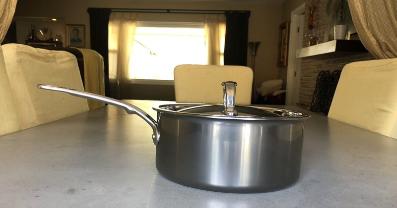 Hestan NanoBond Stainless Multiply all clad, Titanium Gloss, 3 Quart Sauce Pan