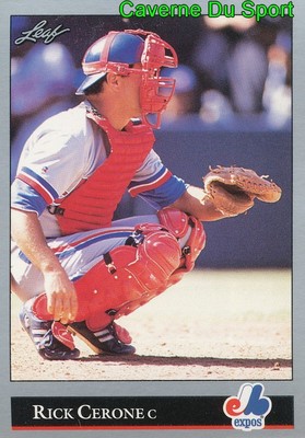 523 RICK CERONE MONTREAL EXPOS BASEBALL CARD LEAF 1992