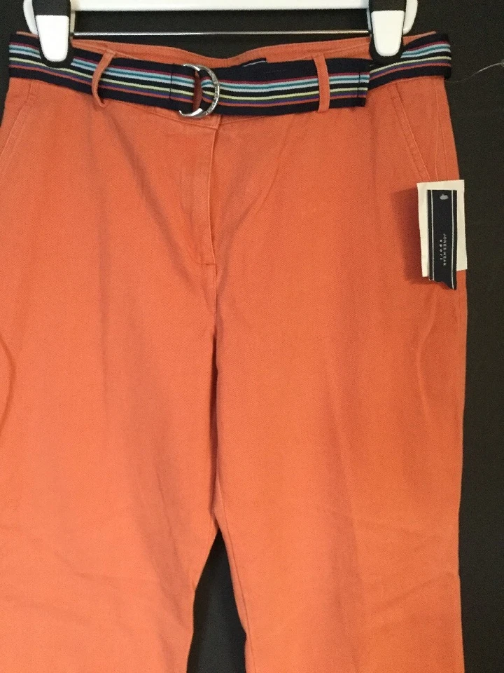 NWT JONES WEAR SPORT CORAL/ORANGE BELTED JEANS SIZE 14 L31 - Image 2 of 4