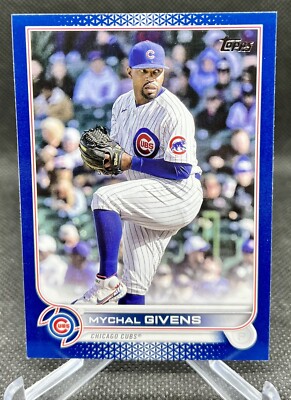 2022 Topps Update Mychal Givens Blue Color Match Parallel Chicago Cubs US140 SP