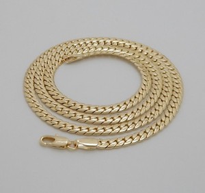Authentic Men's Miami Cuban link Chain 5mm 20" 22" 24" 26" 30" 14K Gold Plated Same Price