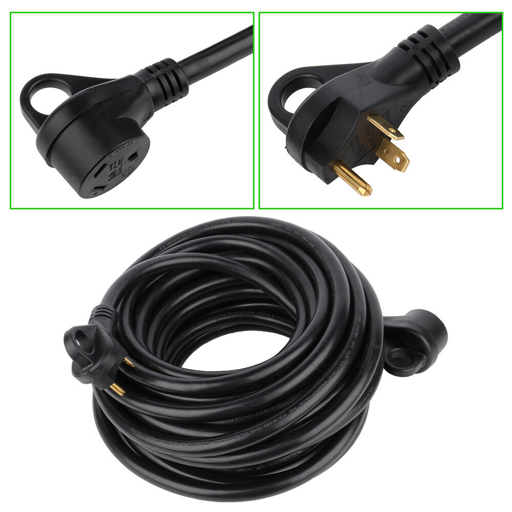50 Ft 30 Amp RV Extension Cord TT-30 Power Supply Cable Fit for Motorhome Camper