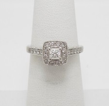 1/2CT Natural Diamond Anniversary Engagement Wedding Bridal Ring 14K White Gold