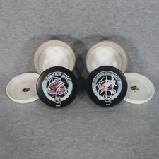 Columbus Blue Jackets Official Game Pucks NHL Hockey Collectible Pair Set of 2