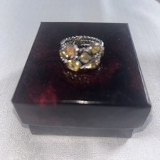 sterling silver gemstone ring size 7