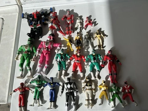 Vintage 90s And 2000s Mighty Morphin Power Rangers Action Figures Lot