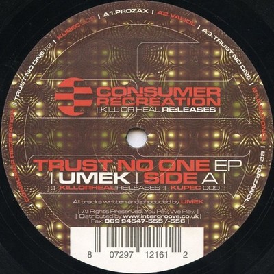 Umek - Trust No One EP (12'') (Very Good (VG)) - 4094888202