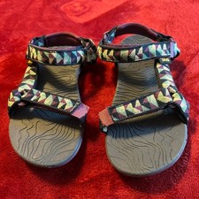 Teva Kids Hurricane XLT2 Sandals Purple Teal Geometric Strappy Sport 1019390C
