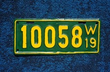 1919 Wisconsin License Plate
