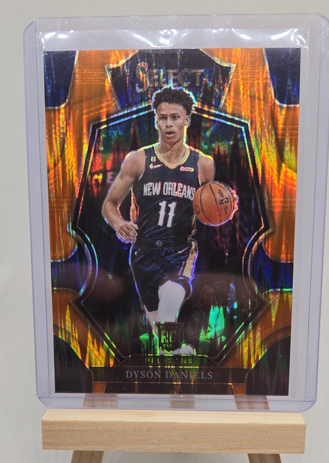 2022-23 Panini Select - Premier Level Dyson Daniels #172 Orange Flash Prizm (RC)
