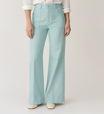 Vintage 1970s Mint Green Wide-Leg Trousers Size XS