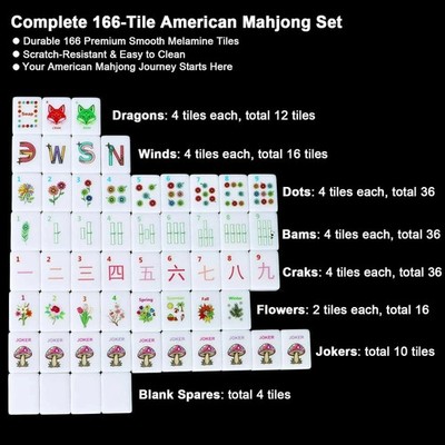 American Mahjong Juego De Juego, 166 Azulejos | Cuotas sin interés