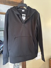 Hurley Men s Cascade Snap Hoodie Black Large NWT HFA25VMP-2144