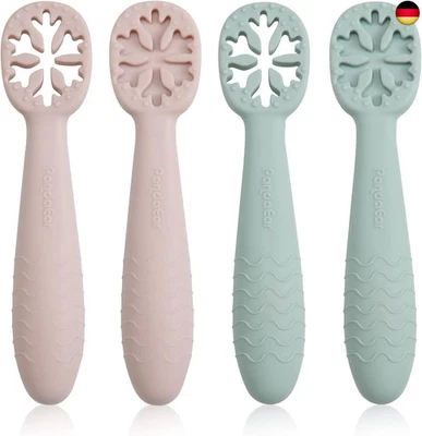 PandaEar 4er Set Lernlöffel für Baby, Starter Breilöffel Fütterlöffel Baby