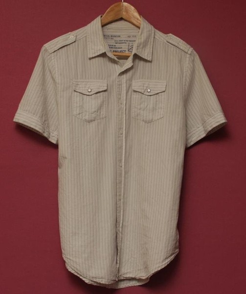 Men Diesel Shirt White Cotton 38 / M / 46 #7JM3