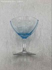 Clear Blue Fostoria Round Wine Glasses Lot Of 4 w/Plastic Bag — photo 2