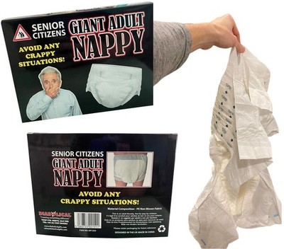 Giant Oversized Adult Diaper 🩲 Over the Hill - Senior Citizen