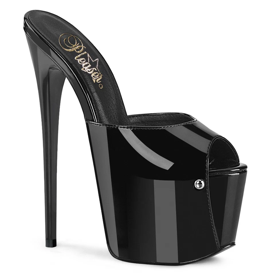 Sale JUBILANT-01 Pleaser Damen High Heels Plateaupantoletten schwarz Lack Gr 39 - Bild 1 von 1
