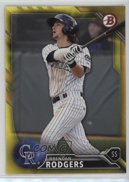 2016 Bowman Prospects Yellow Brendan Rodgers #BP100 0ue1