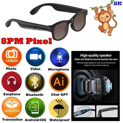 AI Glasses Smart glasses for drivers,anti-blue light Bluetooth sunglasses Popula
