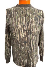 Vtg 80s Camo Pocket LS T-Shirt Single Stitch Realtree Treebark 90s Hunting 50/50