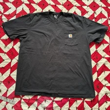 Carhartt Black Pocket T Shirt Mens 2XL As Is Worn