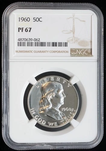 1960 Franklin Half Dollar PF 67 NGC 50C