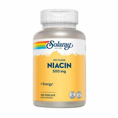 Niacin No Flush 100 Veg Caps 500 Mg by Solaray