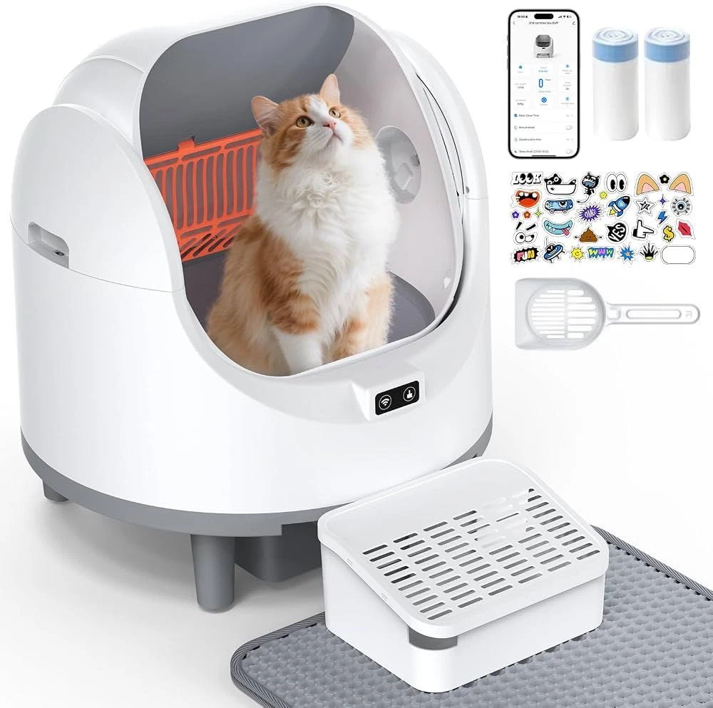 Automatic Self-Cleaning Cat Litter Box, Large Capacity for Multiple Cats