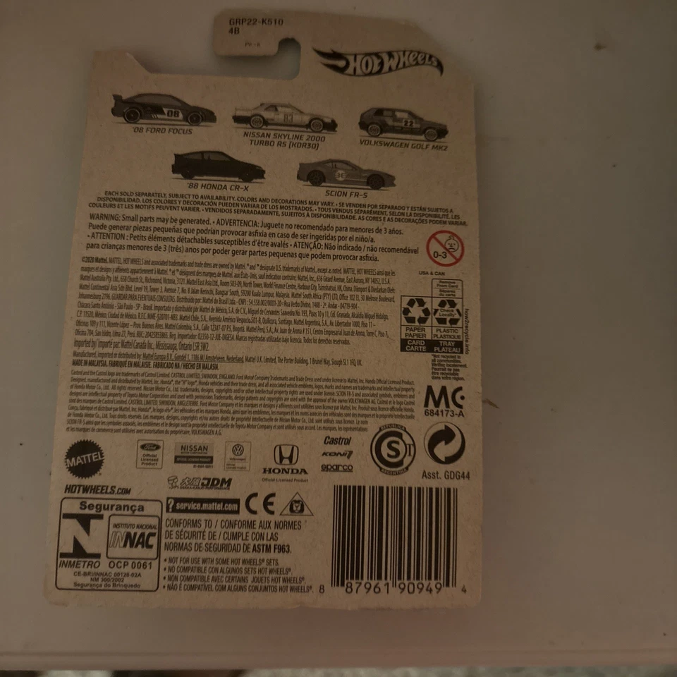 Tarjeta rosa Hot Wheels Toyota Scion FR-S con desgaste ligero Foto 3 de 4
