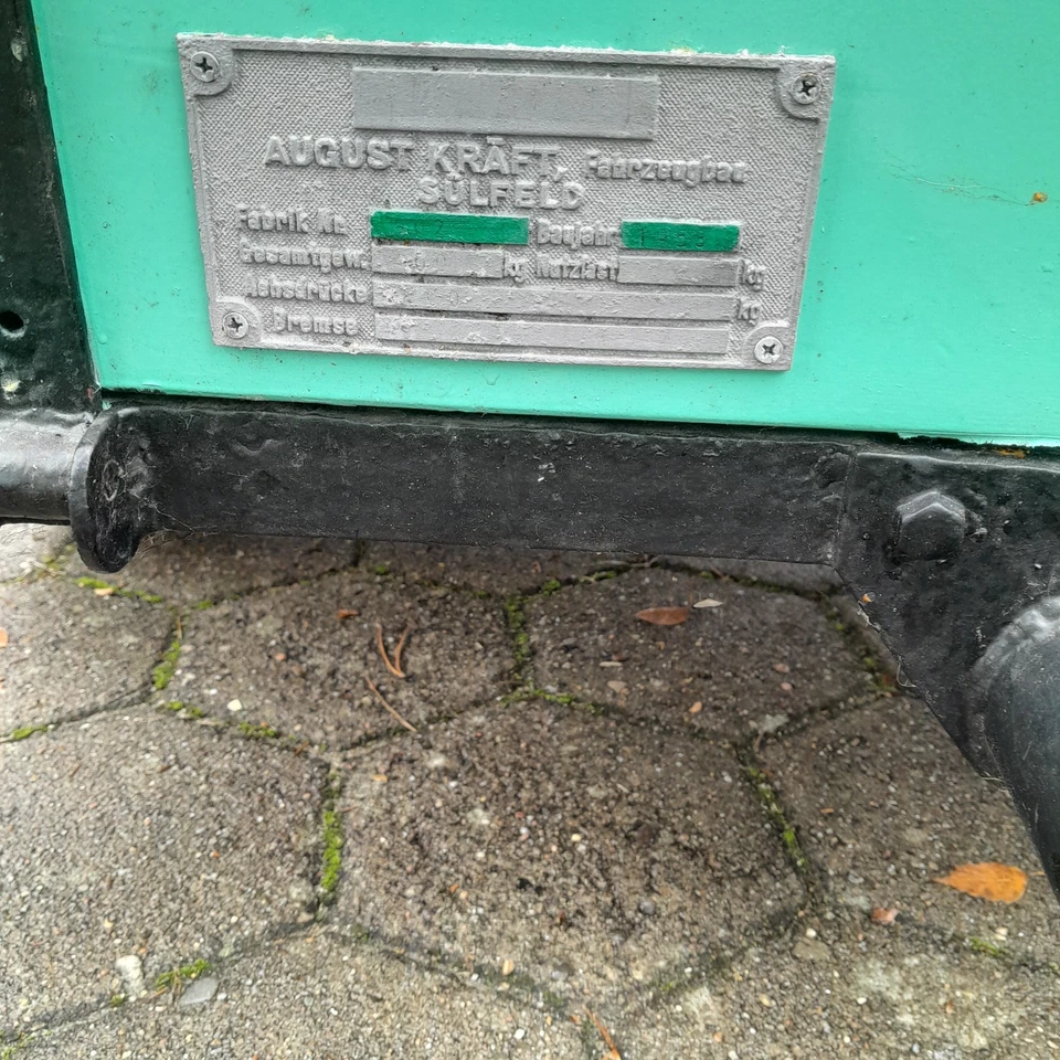 Anhänger  August Kräft Oldtimer  Bj. 1958 für Liebhaber - Bild 4 von 4