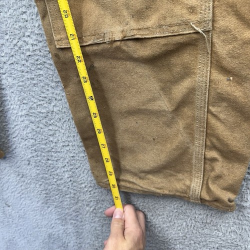 Vintage Carhartt Y17 BRN Youth Bib Overalls Union USA Youth XL 18-20 32x30 - Picture 11 of 11