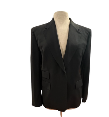 GUCCI レディース　ジャケット 黒 セール‼️ Gucci Woman Black Blazer SZ 44 EU One Button Shoulder Pads by