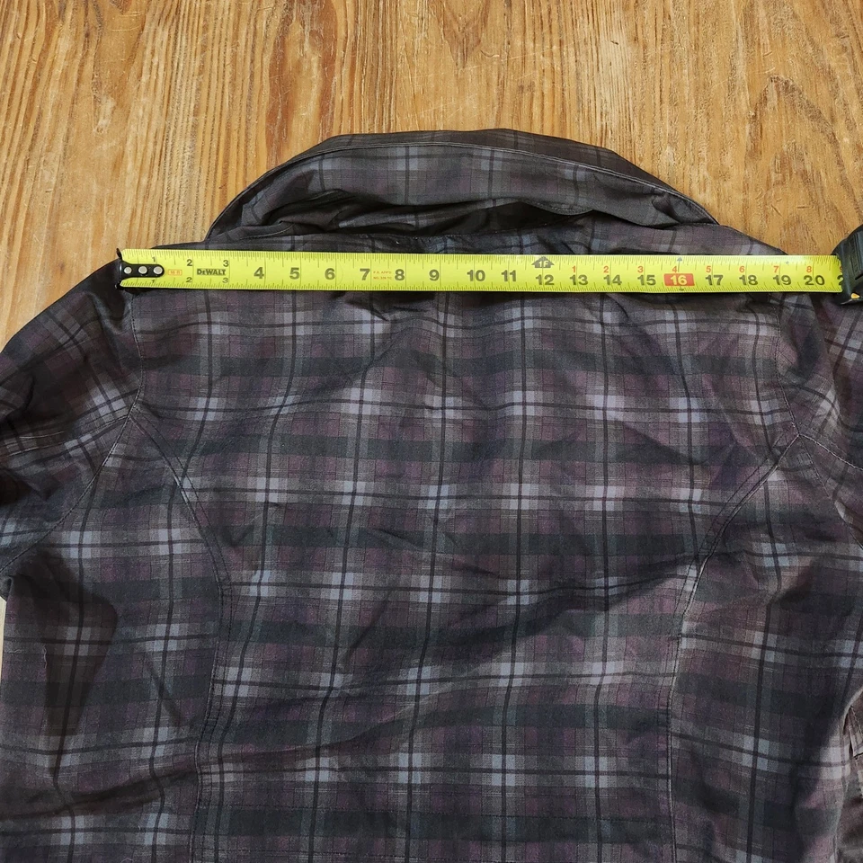 Kerrits Burgundy Plaid Equestrian All Weather Hooded Full Zip Jacket XL Riding - Image 4 of 4