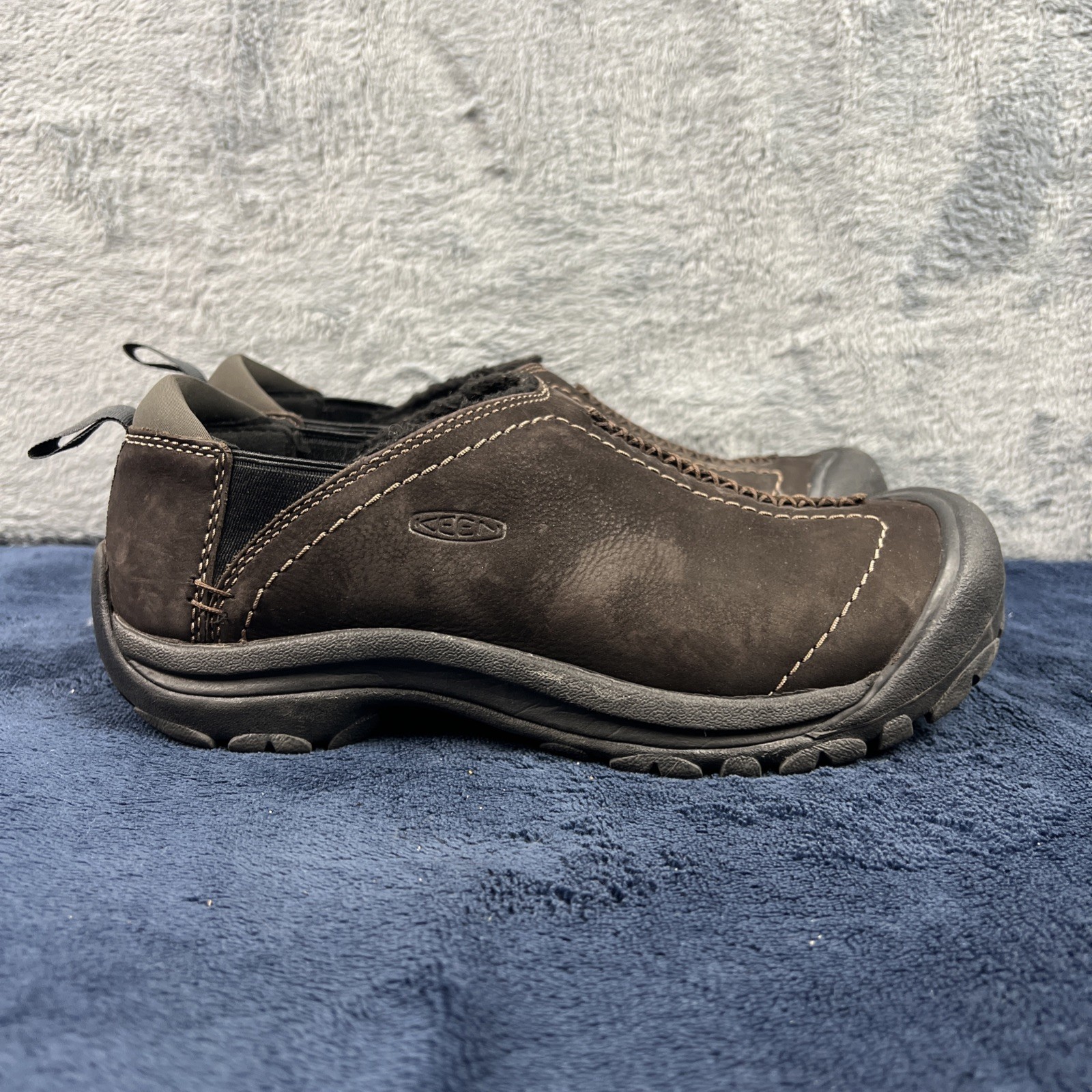 Scarpe invernali Keen Kaci slip on donna taglia 8 pelle marrone 1015087