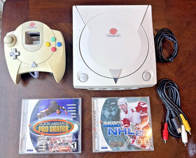 BUNDLE! USA Sega Dreamcast console system, 2 games 1 controller, tony hawk cib🔥