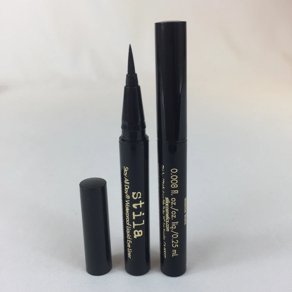 Stila Stay Todo el Día Impermeable Líquido EyE Delineador y Stila Enorme Rímel Negro 2 piezas NUEVO Foto 4 de 4