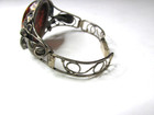 AMBER BRACELET VINTAGE STERLING LADIES WOMANS ANTIQUE ORIGINAL JEWELRY FLOWERS — photo 4