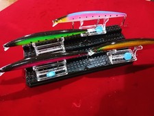 Four Large Floating Minnow with Noise Making Beads L-#77