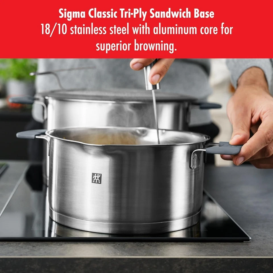 Zwilling Simplify Set di pentole da 5 pezzi in acciaio inossidabile - Argento... - Immagine 3 di 4