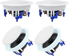 5.25  Flush Mount Bluetooth Ceiling Speaker System Max Power 600 Watts Great for