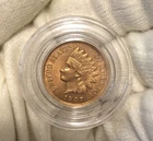 1907 Indian Head Cent AU. RED CONDITION