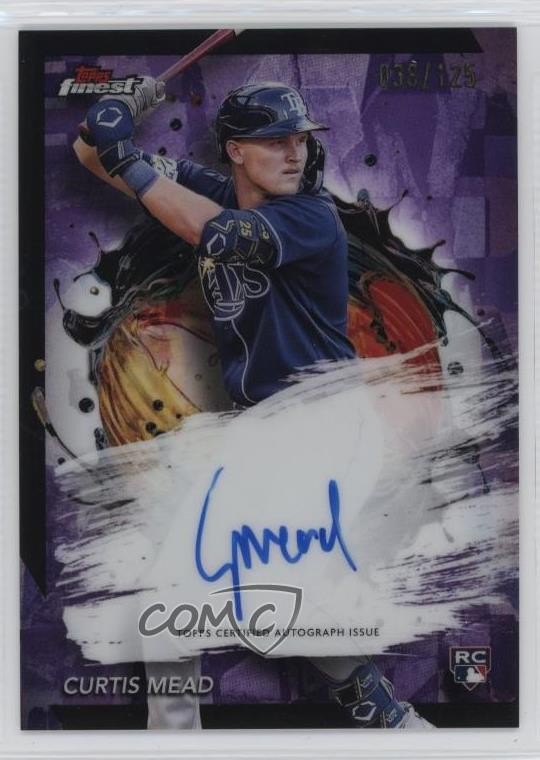 2024 Topps Finest Purple Refractor 38/125 Curtis Mead #FA-CME Auto yl0