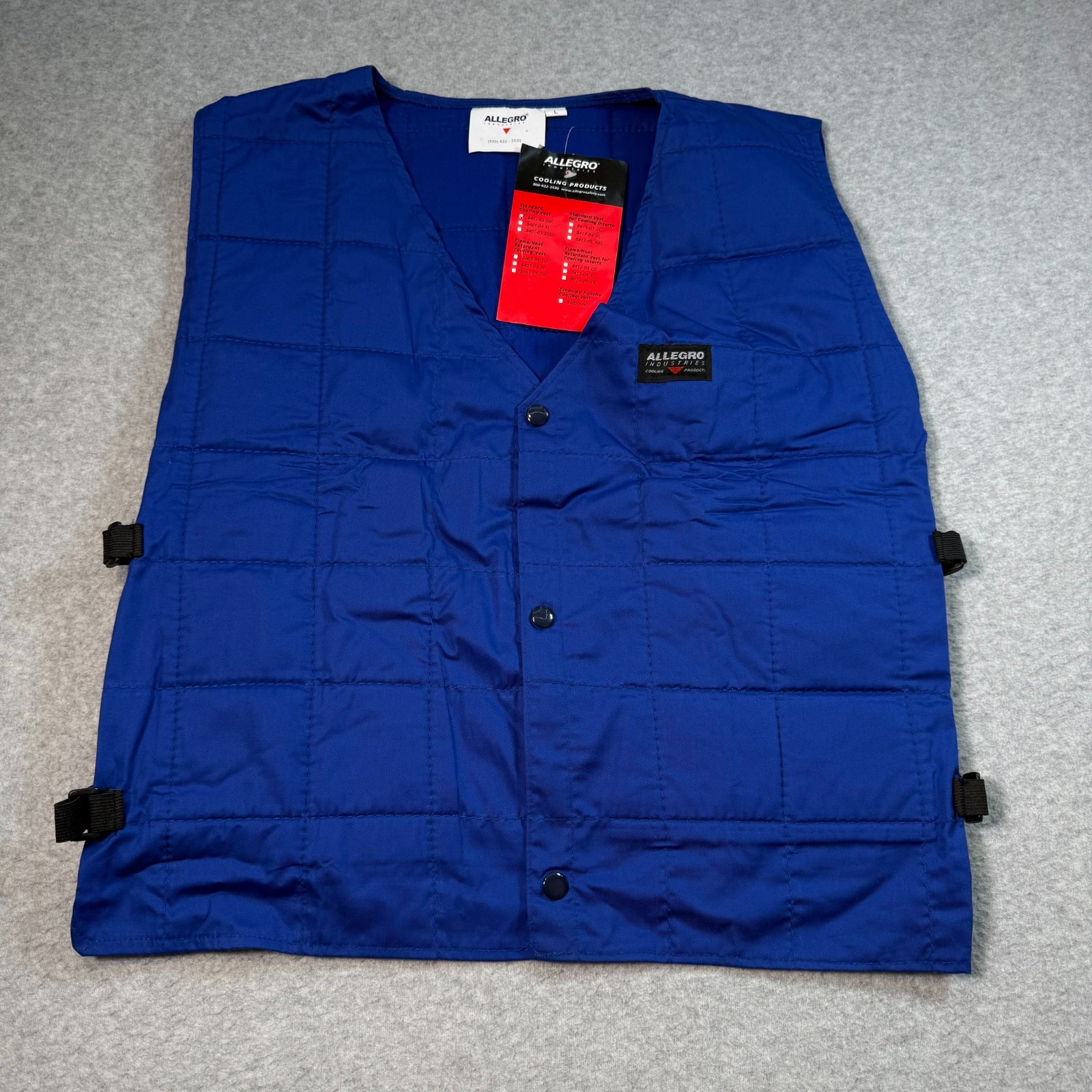 Allegro Industries Cooling Products Vest Size Large 8401-03 Std Blue Nwt