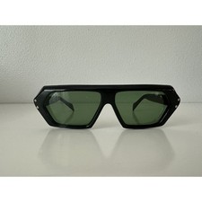 VINTAGE NEW 1970's Glam Unisex Sunglasses Black Hex Frame MINT