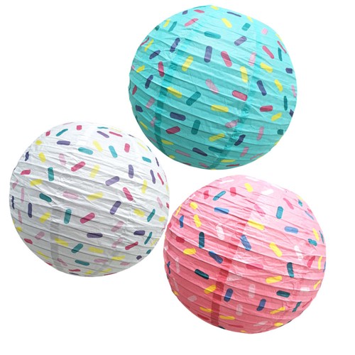 3 Pezzi Lanterna Decorazione Lanterne di Carta Ciondolo Decorativo per Festival - Foto 5 di 11