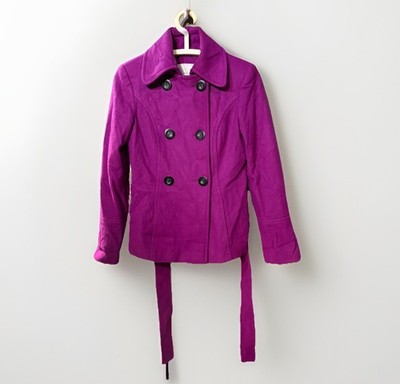 ZARA Basic Jacket Womens Sz XS Business Blazer Costume Jacket Cotton Purple