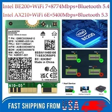 Wifi 7/6 Card Intel BE200 AX210 M.2 Network Adapter for Windows 10/11 M.2/NGFF 