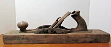 VINTAGE PRIMITIVE WOOD 17" BLOCK WOOD PLANE WOODWORKING TOOL AUBURN TOOL CO.